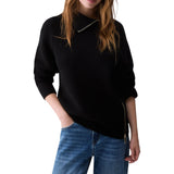 Maglia donna in lana con zip
