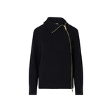 Maglia donna in lana con zip