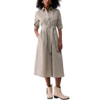 Abito donna midi in popeline