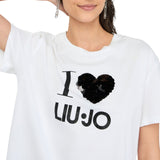 T-shirt donna con applicazioni