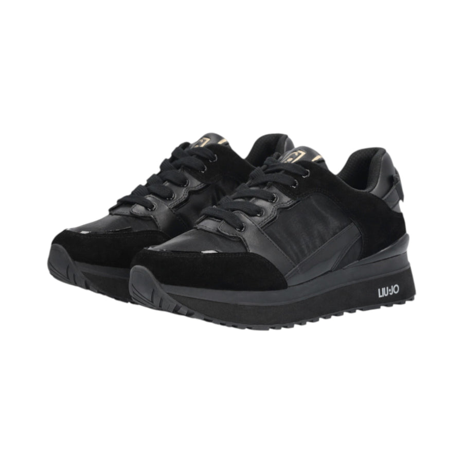 Sneakers donna platform in pelle
