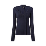 Maglia donna in lana con pizzo e fusciacca