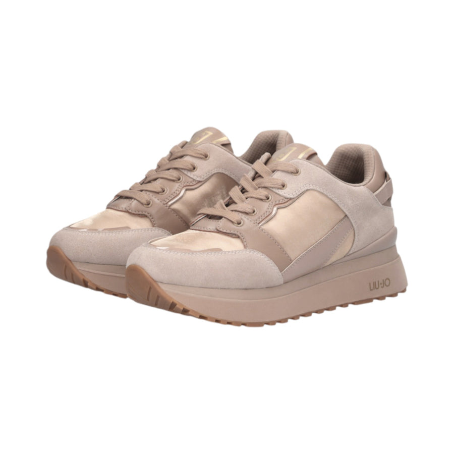 Sneakers donna platform in pelle