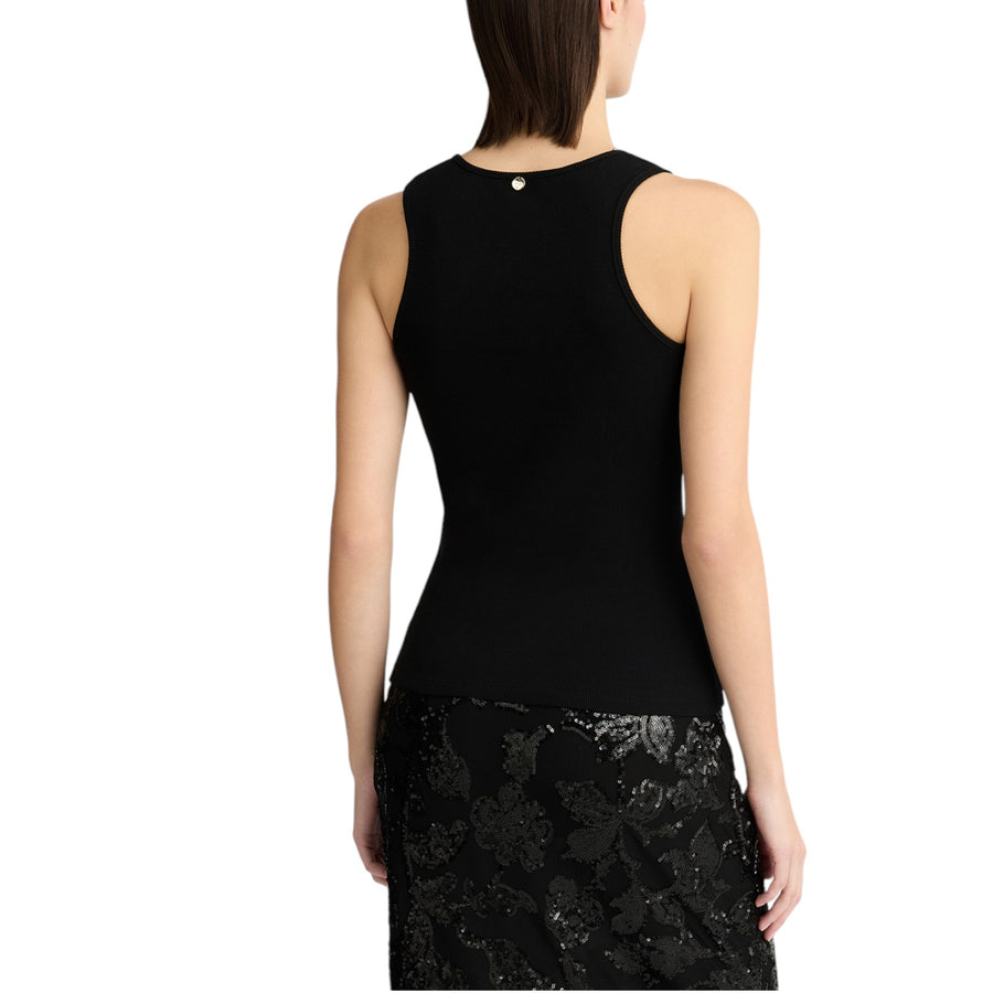 Top donna nero con strass