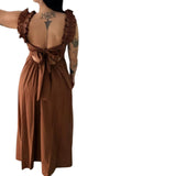 Abito donna  lungo con rouches
