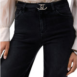 Jeans donna flare a vita alta