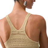 Top donna in maglia traforata