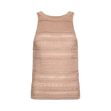 Top donna in maglia traforata