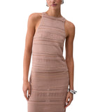 Top donna in maglia traforata