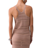 Top donna in maglia traforata