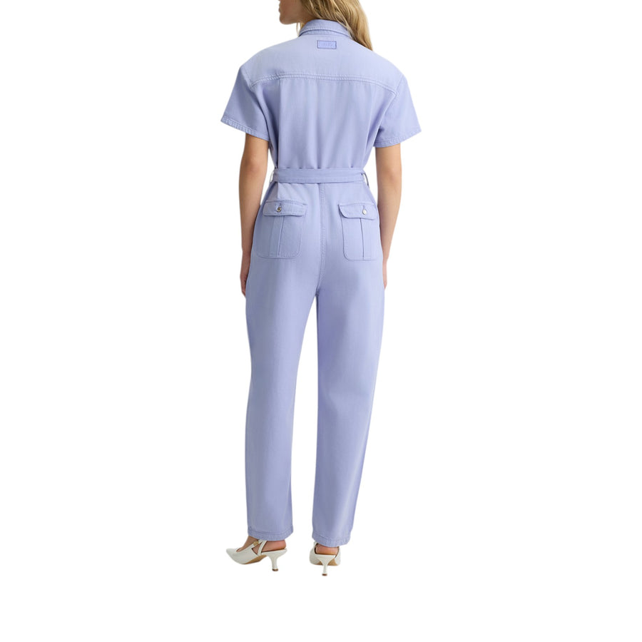 Tuta donna in cotone con cintura