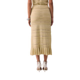 Gonna donna lunga in maglia traforata