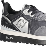 Sneakers donna platform full strass