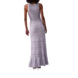 Abito donna lungo in maglia traforata