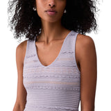 Abito donna lungo in maglia traforata