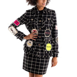 Giacca donna chanel patch nera