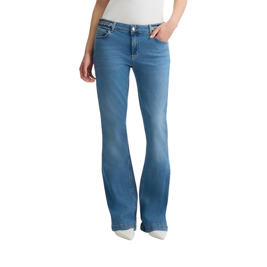 Jeans donna flare bottom up