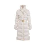 Piumino donna in tessuto vela jacquard