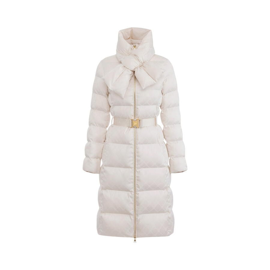 Piumino donna in tessuto vela jacquard