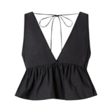 Cro donna  top con volant e laccetti