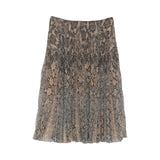 Gonna donna midi plissettata con stampa pitone