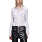 Camicia donna slim fit in popeline