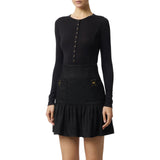 Cardigan donna in jersey leggero con logo ricamato