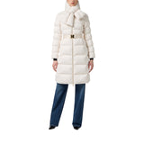 Piumino donna in tessuto vela jacquard