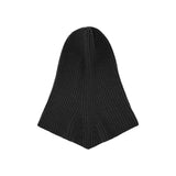 Balaclava donna a costine con coulisse