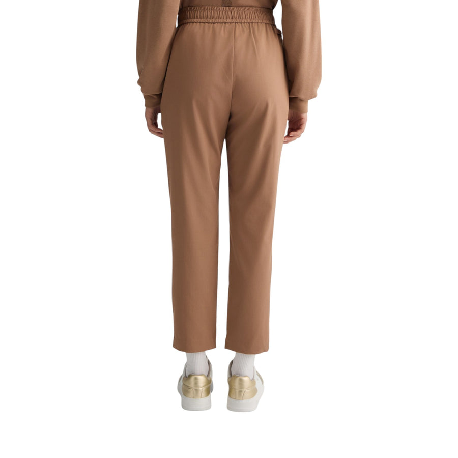 Pantaloni donna cropped beige
