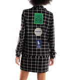 Giacca donna chanel patch nera