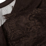 T-shirt donna in jersey con pizzo