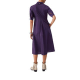 Abito donna midi in popeline