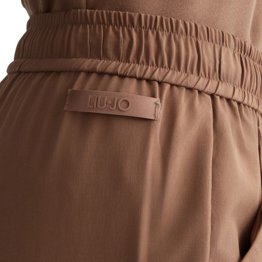 Pantaloni donna cropped beige