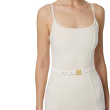 Abito donna in maglia punto stoffa con cintura