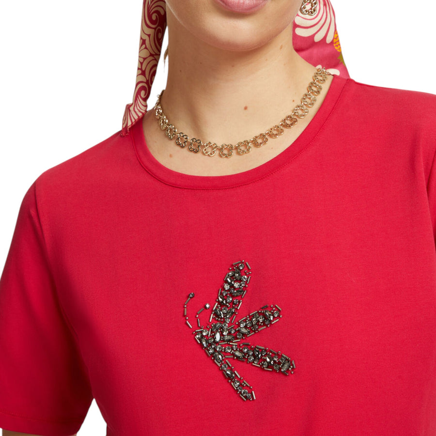 T-shirt donna con ricamo