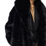 Cappotto donna con texture effetto pelo