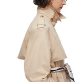 Trench donna lungo con foulard