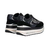 Sneakers donna super platform in glitter e nylon