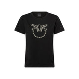T-shirt donna con logo Love Birds gioiello