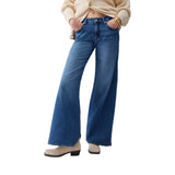 Jeans donna flare con spacchetti laterali