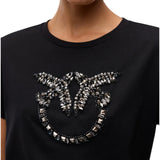 T-shirt donna con logo Love Birds gioiello