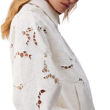 Giacca donna con ricami traforati