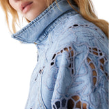 Giacca donna con ricami traforati