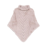 Poncho donna a collo alto con chevron