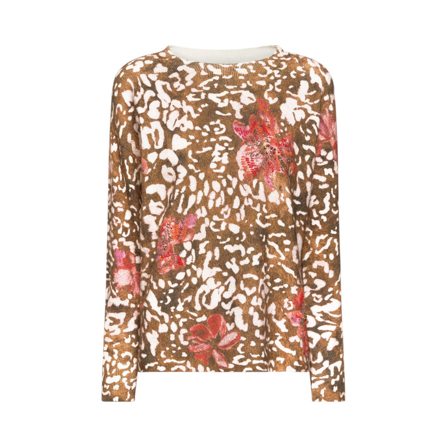 Maglia donna dalla stampa maculata