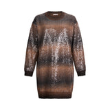 Abito donna in maglia con paillettes