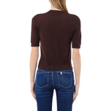 Maglia donna a maniche corte con spacco