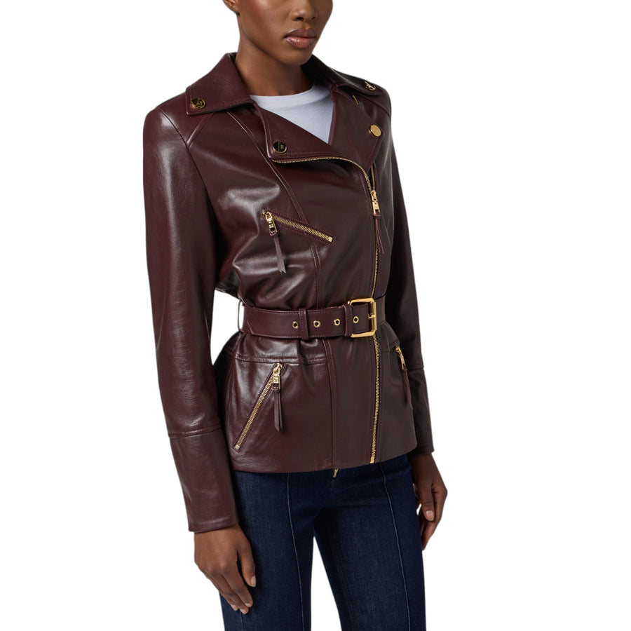Giacca donna biker in pelle