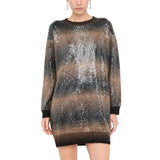 Abito donna in maglia con paillettes